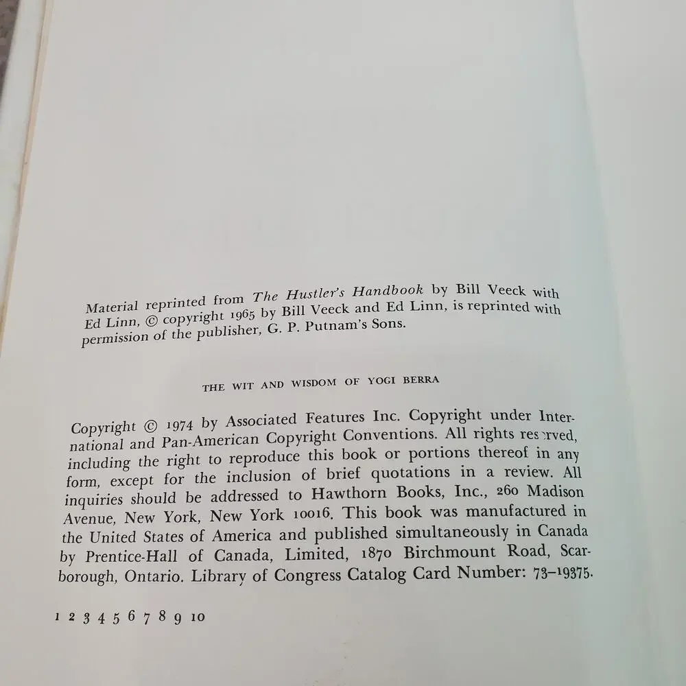 Wit and Wisdom of Yogi Berra Book - Phil Pepe Hardcover EX LIBRARY 1974